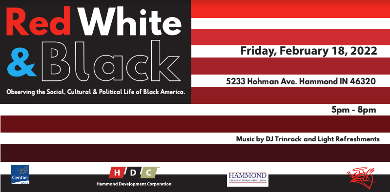 Red White and Black Art Exhibit Flyer