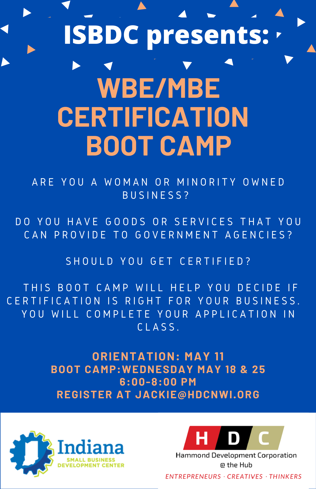 WBEMBE Certification boot camp Flyer